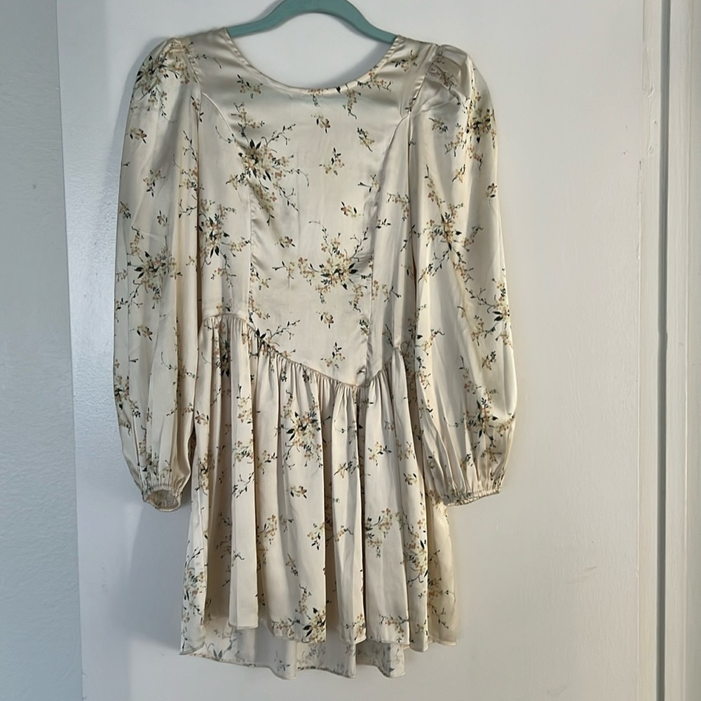 LoveShackFancy Cream Mini Dress